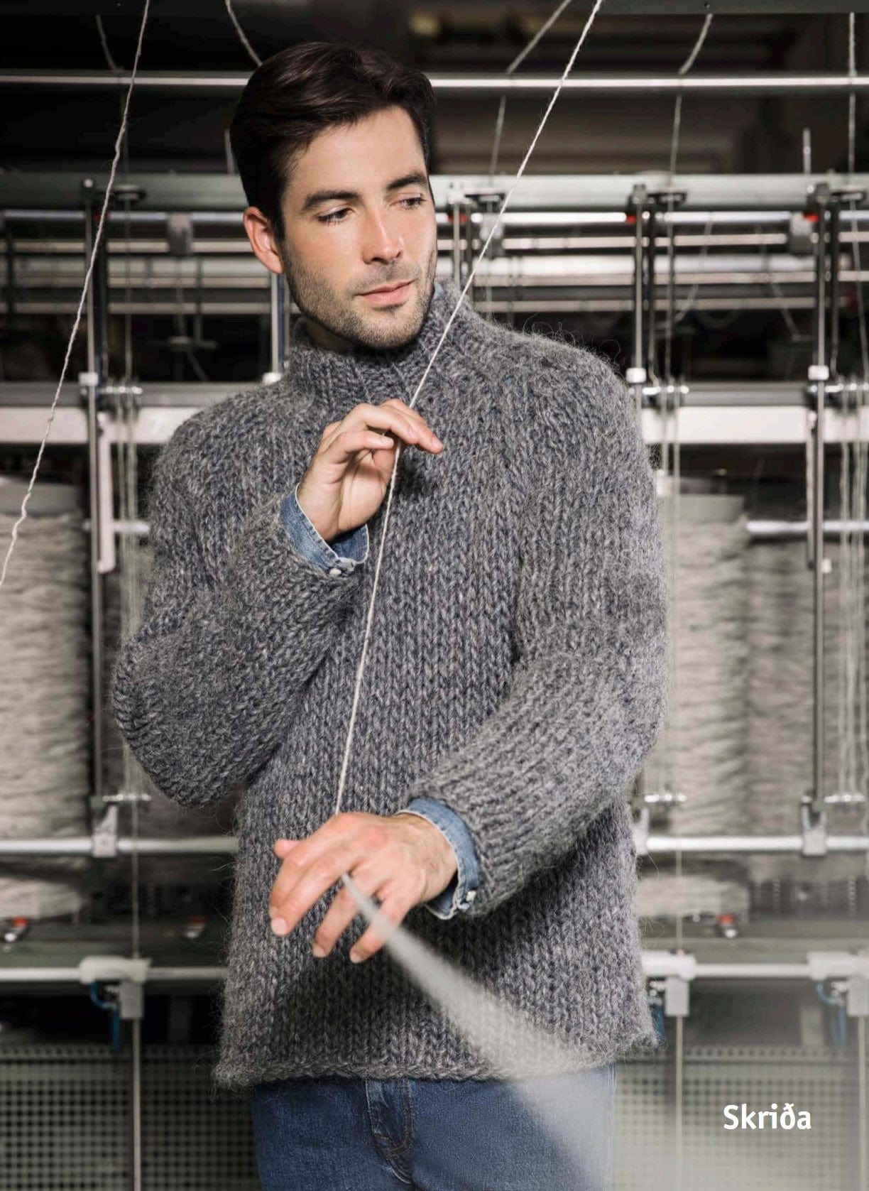 Knitting pattern kits for men wool sweaters, jumpers, cardigans 