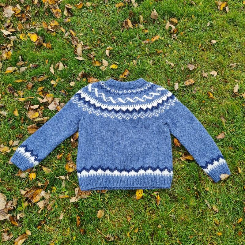 Váli - Icelandic Sweater - Denim Heather - The Icelandic Store