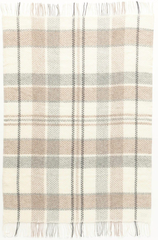 Icelandic checkered Alafoss Wool Blanket 2006 - icelandicstore.is
