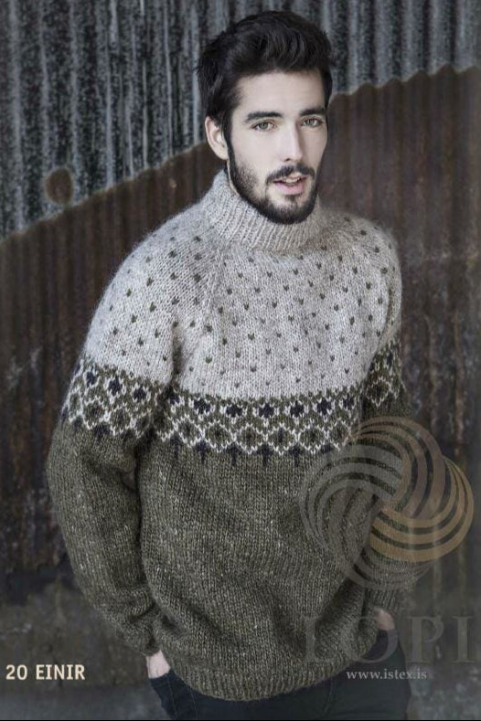 Einir Alafoss Lopi wool sweater knitting kit
