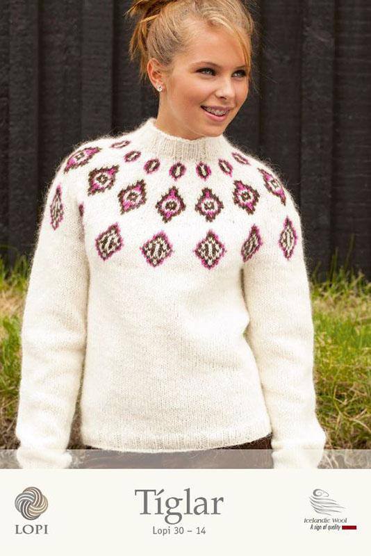 TIGLAR - Dimond Patterned Wool Sweater - Knitting Kit